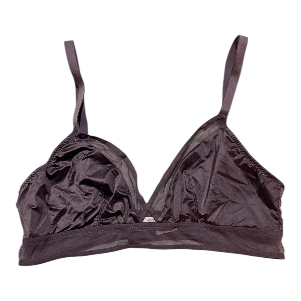 Victoria’s Secret Coquette Triangle Lounge Bralette NWT L Plum Discontinued